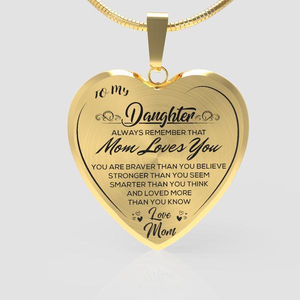 "To My Daughter"Heart Necklace