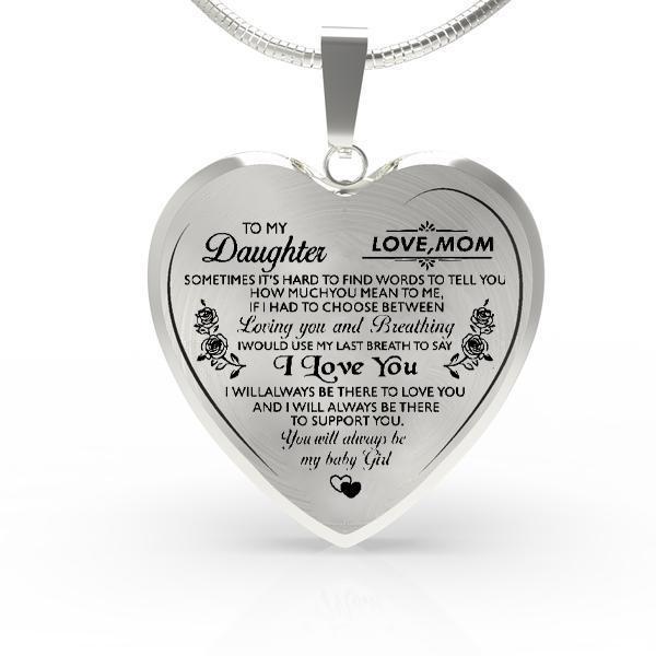 “Baby” To My Daughter Heart Necklace