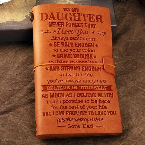 Dad  To Daughter  - NEVER FORGET THAT I LOVE YOU - Vintage Journal
