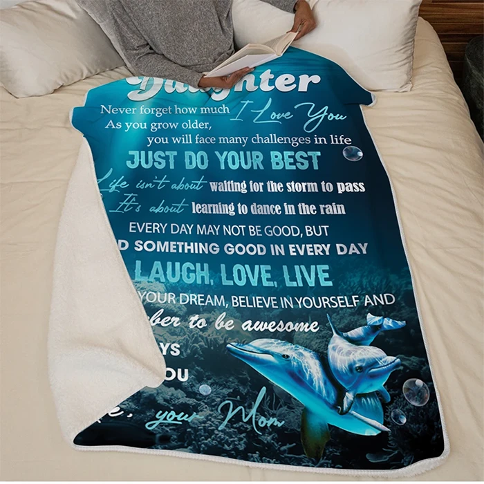 50% OFF Best Gift-To My Daughter, Believe In Yourself And Remember To Be Awesome - Blanket