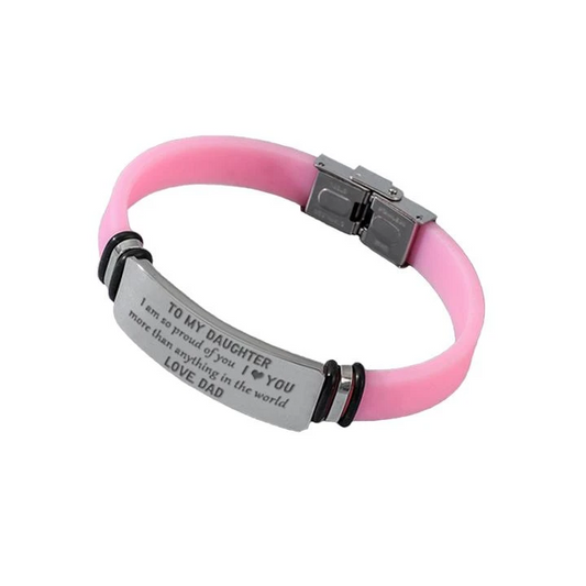 To My Daughter - I LOVE YOU ( Love Dad ) - Bracelet!
