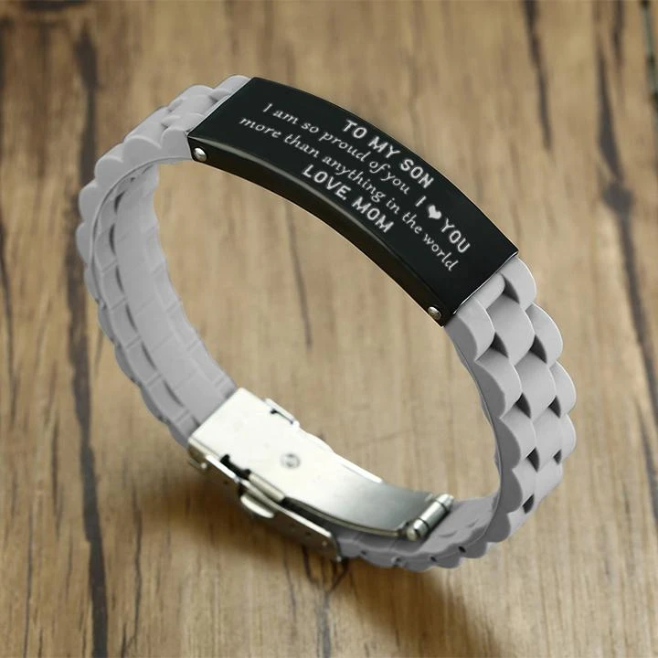 Mom To Son - I am so proud of you - Bracelet