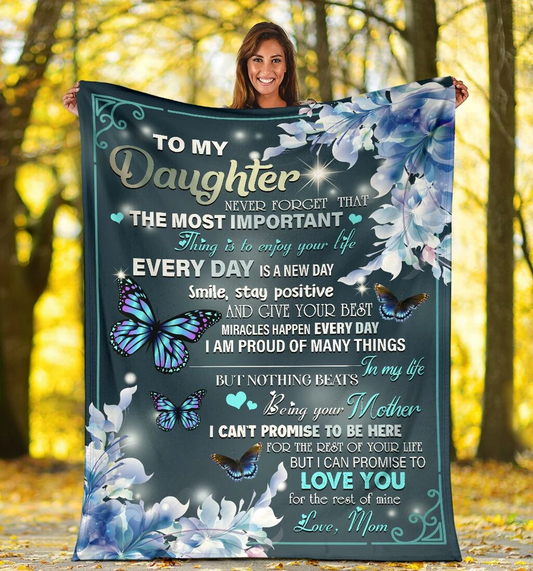 50% OFF Best Gift-Mom To Daughter - I Love You - Blanket