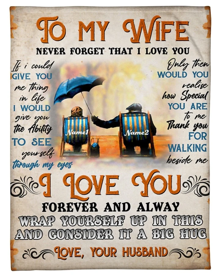 50% OFF Best Gift-Husband To Wife - NEVER FORGET THAT I LOVE YOU- Blanket