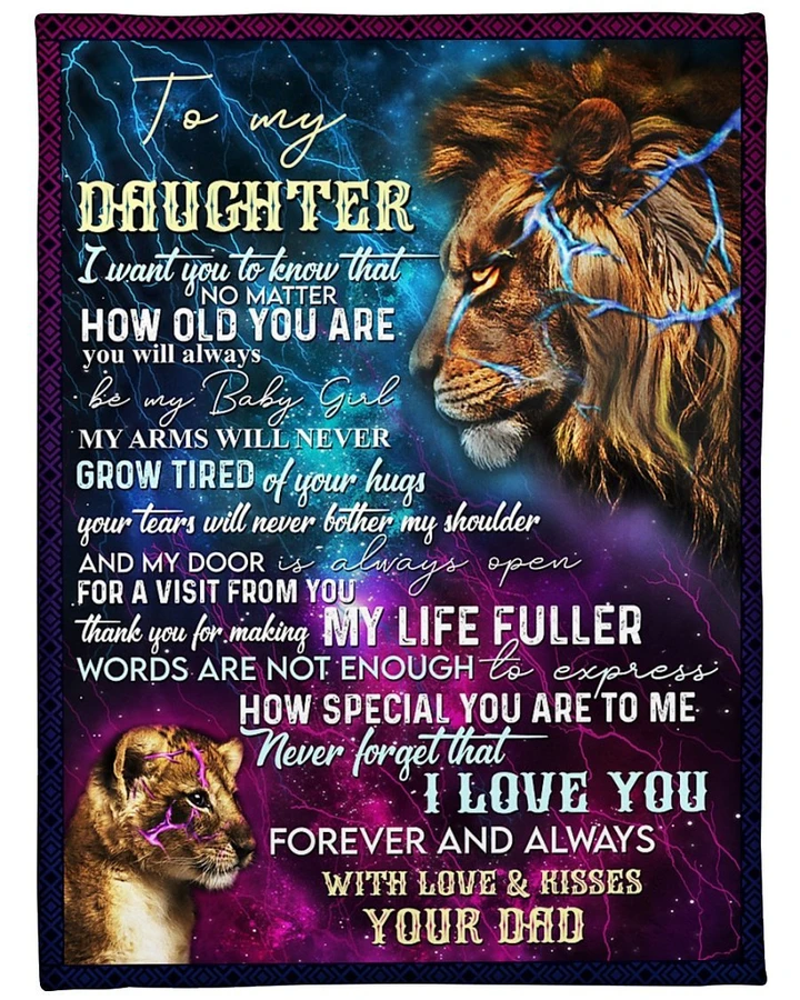 50% OFF Best Gift-Dad To Daughter - I Love You - Blanket
