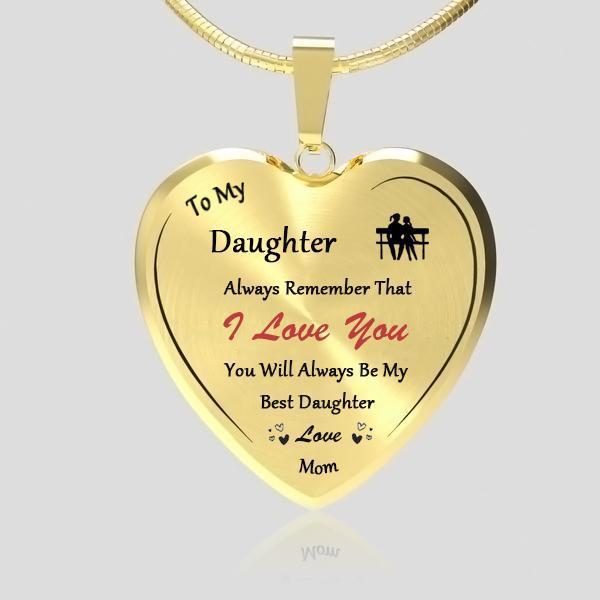 To My Daughter Heart Necklace-Forever