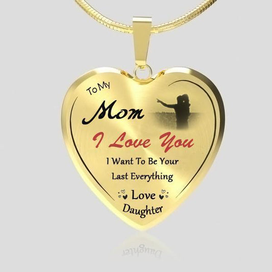 To My Mom Heart Necklace-Forever