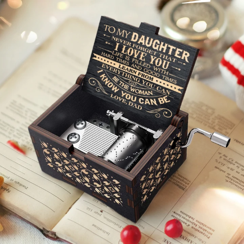 Dad To Daughter ( Never Forget That I Love You ) Black Music Box
