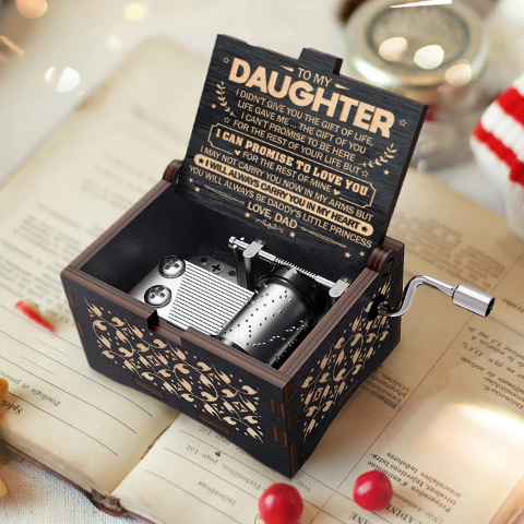 Dad To Daughter ( I Will Always Carry You In My Heart ) Black Music Box