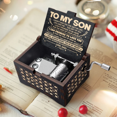Dad To Son ( I Will Always Carry You In My Heart ) Black Music Box