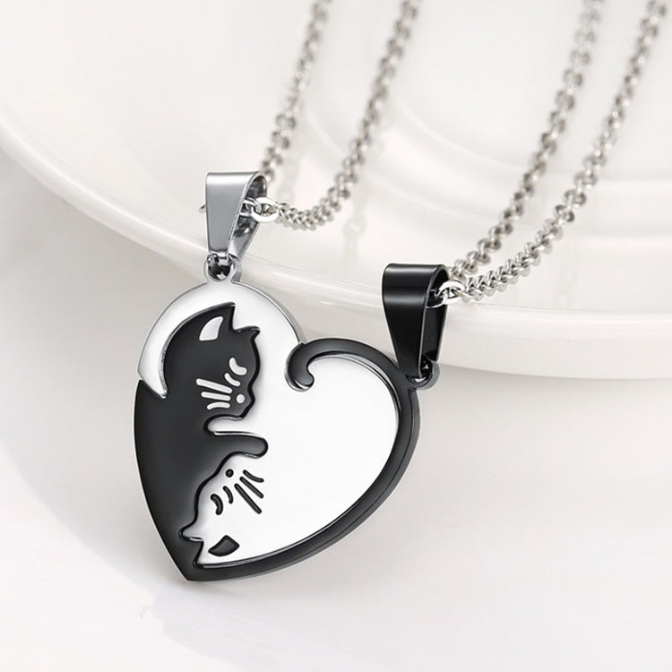 Matching Cat Necklace for BFF Couple