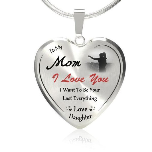 To My Mom Heart Necklace-Forever