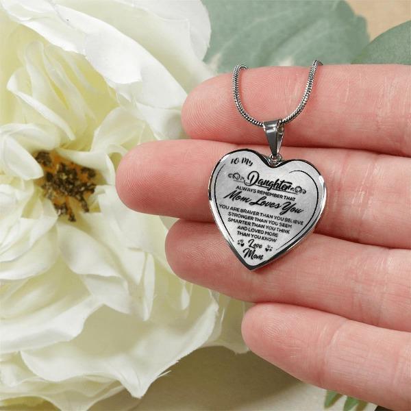 "To My Daughter"Heart Necklace