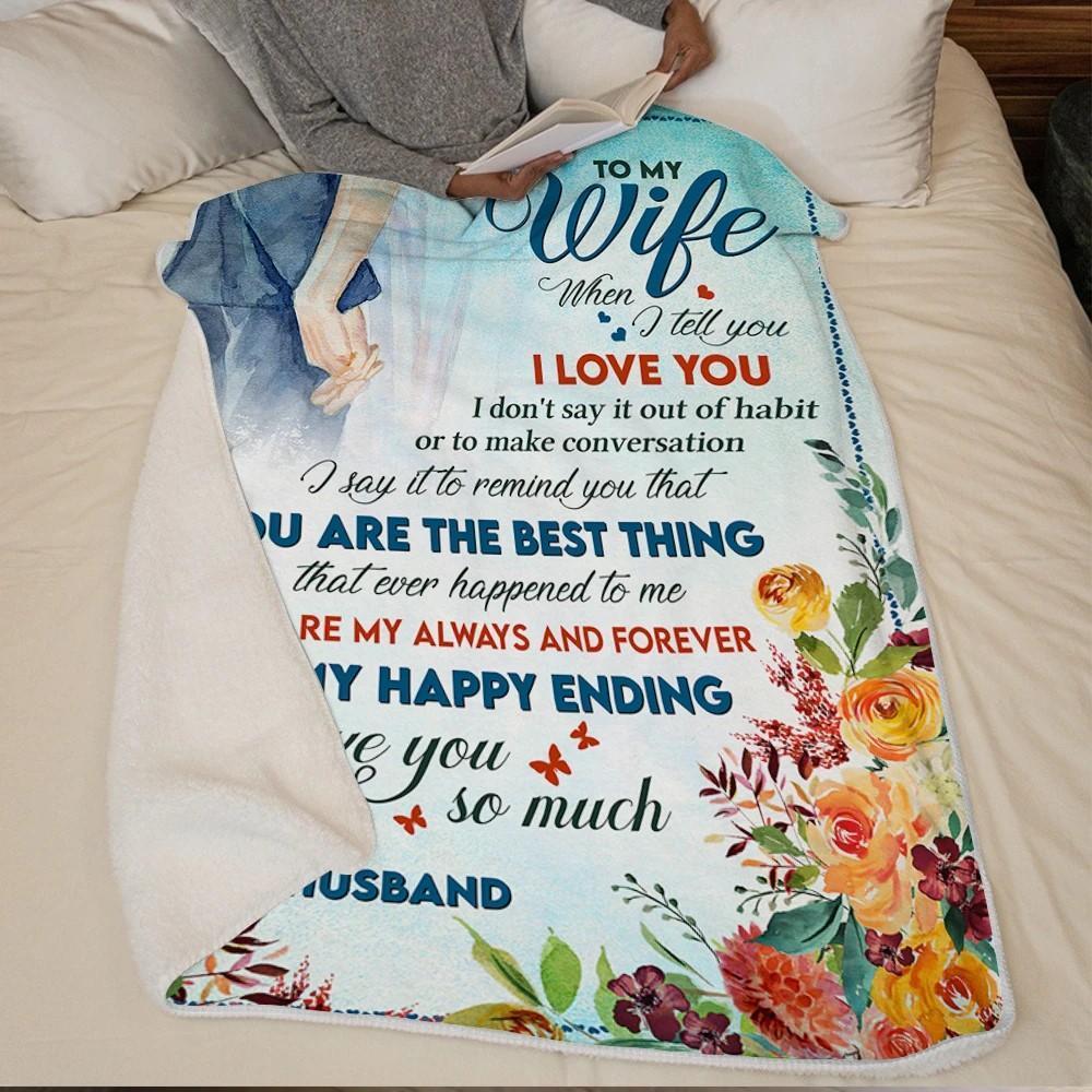 50% OFF Best Gift-Husband To Wife - My Happy Ending - Blanket