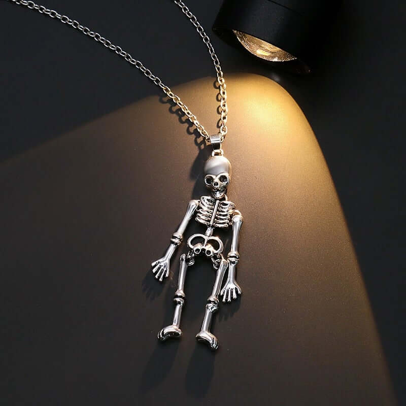 Together Until Death Skeleton Necklace - Halloween gift
