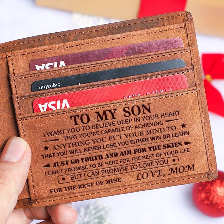 （Dad）Mom To Son - You Will Never Lose - Top-grain Leather Wallet