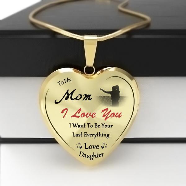 To My Mom Heart Necklace-Forever