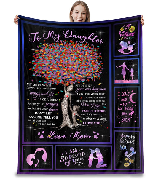 50% OFF Best Gift 🎁Mom To Daughter,I love you to the moon and back - Blanket