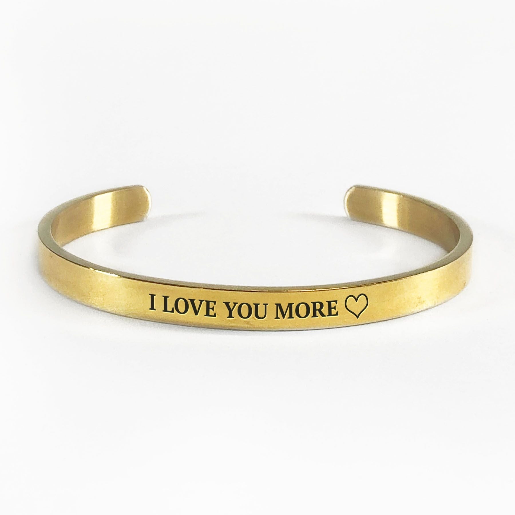 I love you more bracelet with gold plating