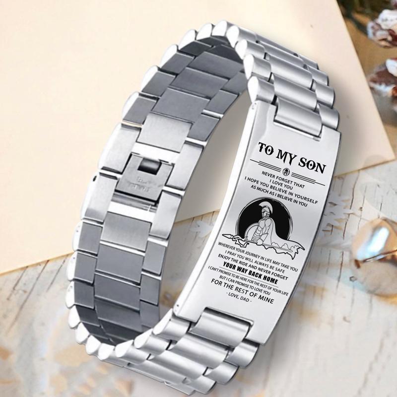 Spartan silver bracelet – Dad to son – Your way back home
