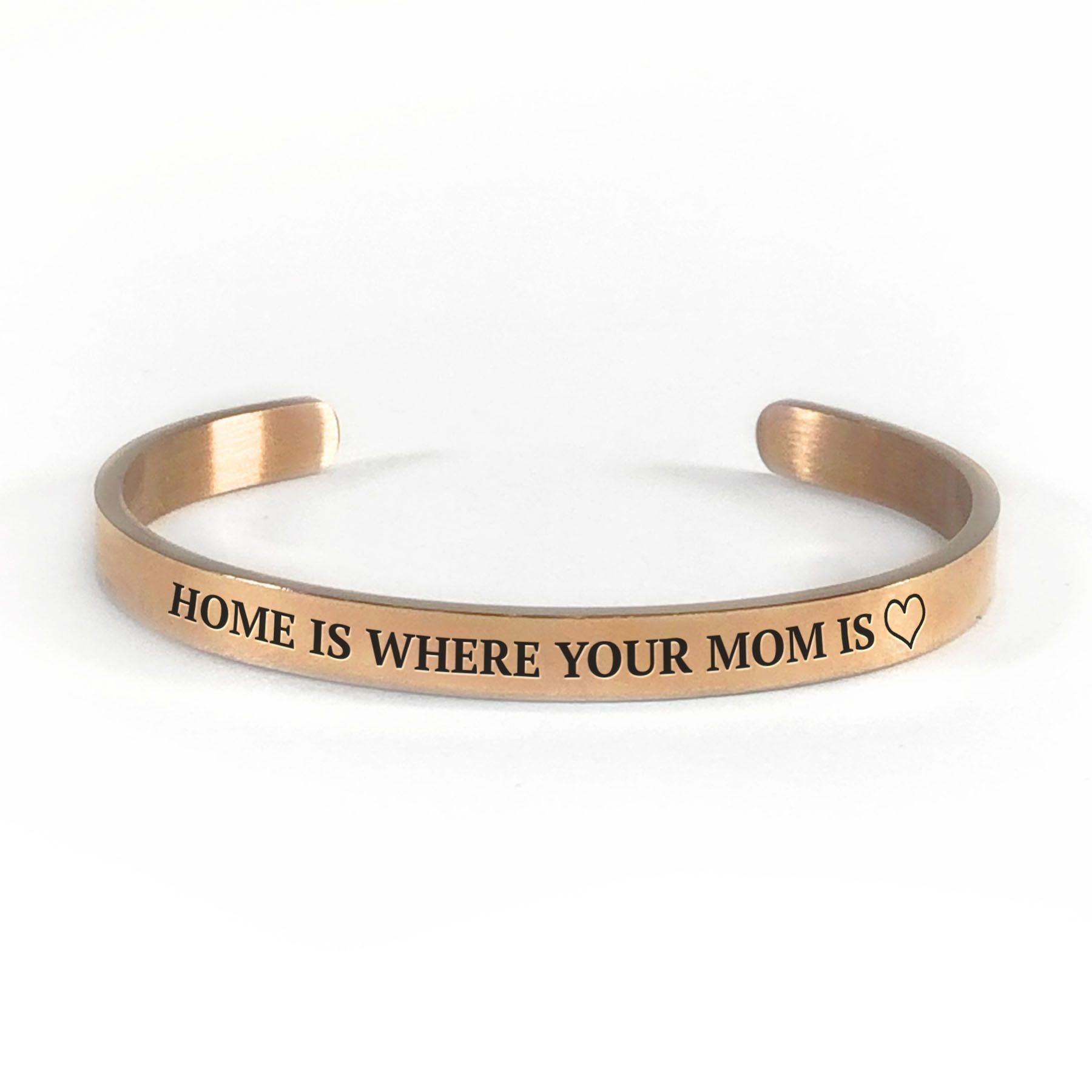 Home is where your mom is bracelet with rose gold plating