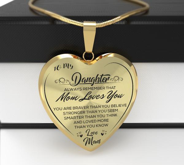 "To My Daughter"Heart Necklace