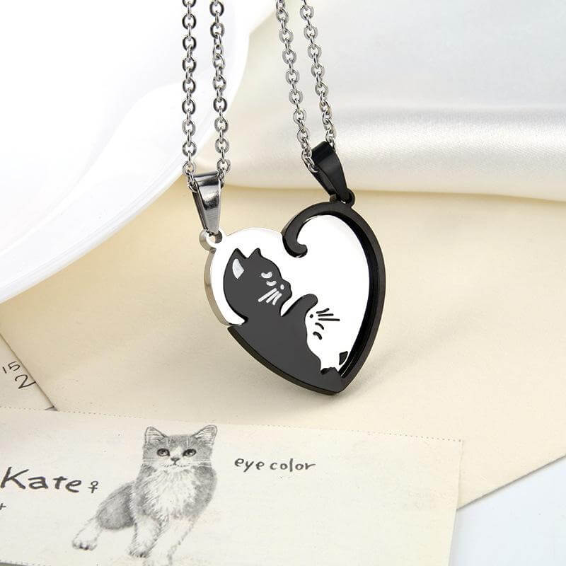 Matching Cat Necklace for BFF Couple