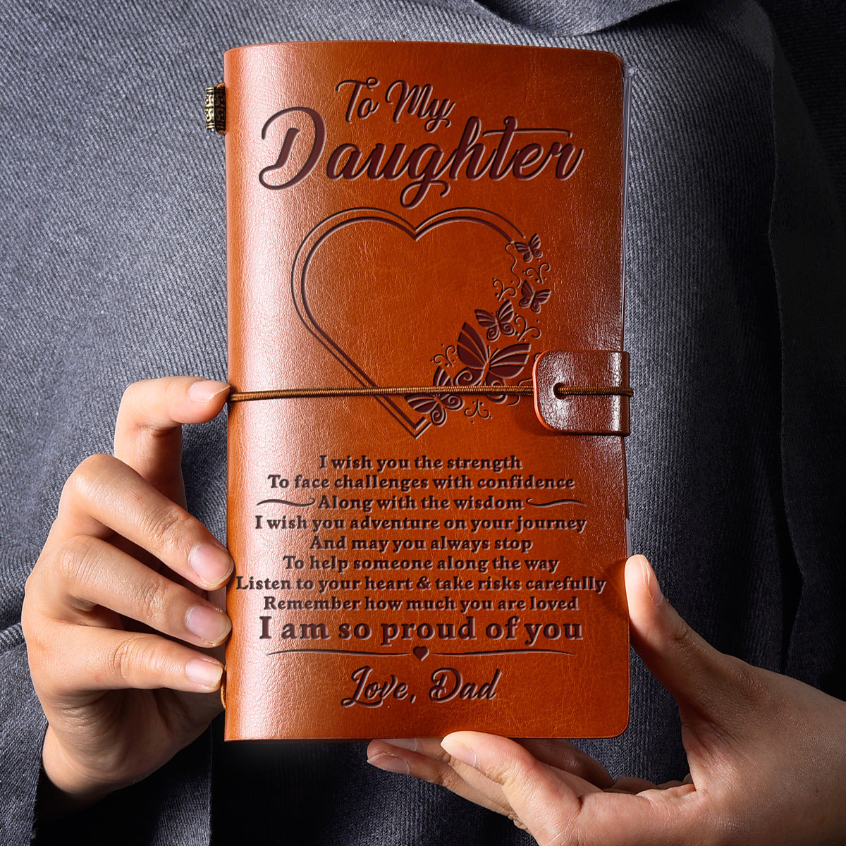 Dad To Daughter  - Remember How Much You Are Loved - Vintage Journal