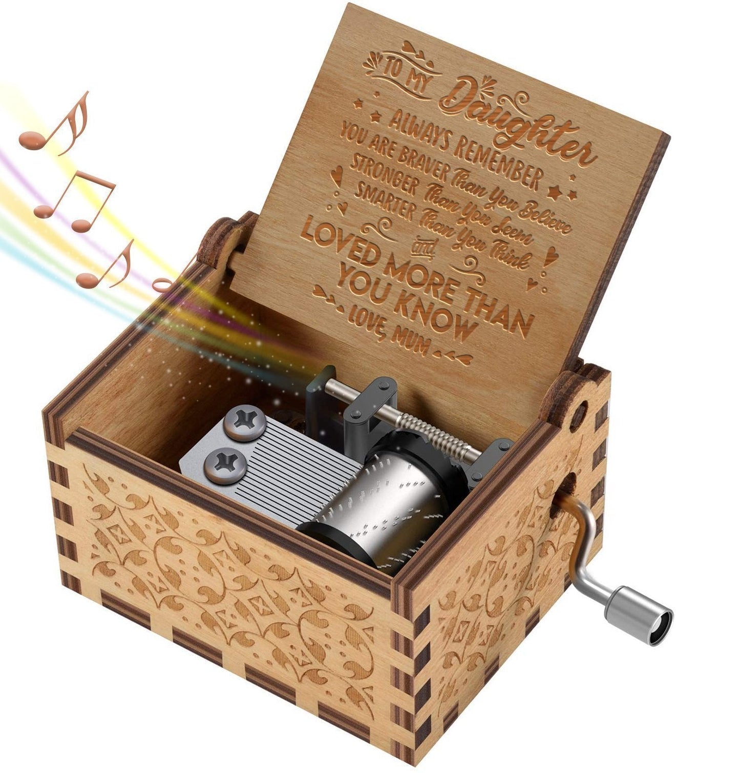 Mum To Daughter - You Are Loved More Than You Know - Engraved Music Box