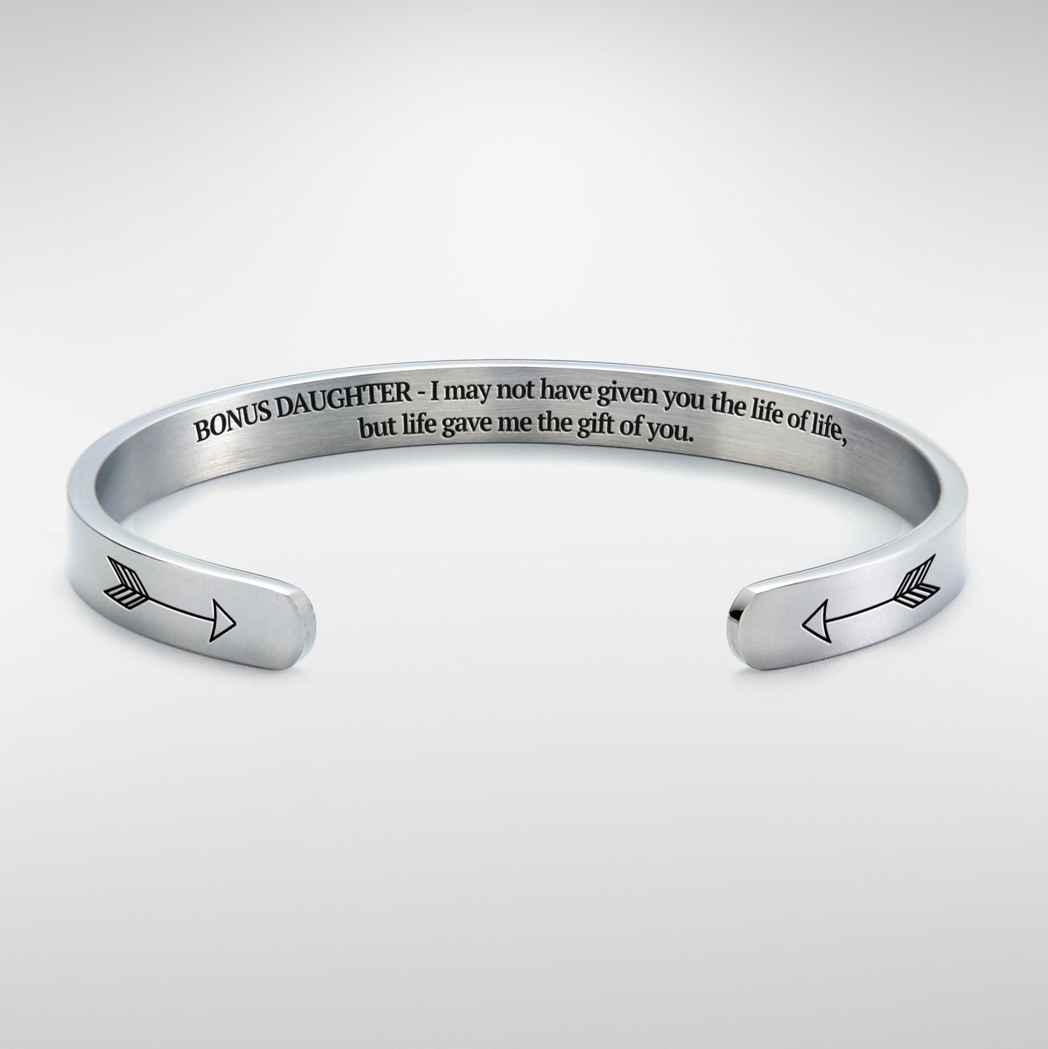 I may not have given you the gift of life but life gave me the gift of you bracelet with silver plating