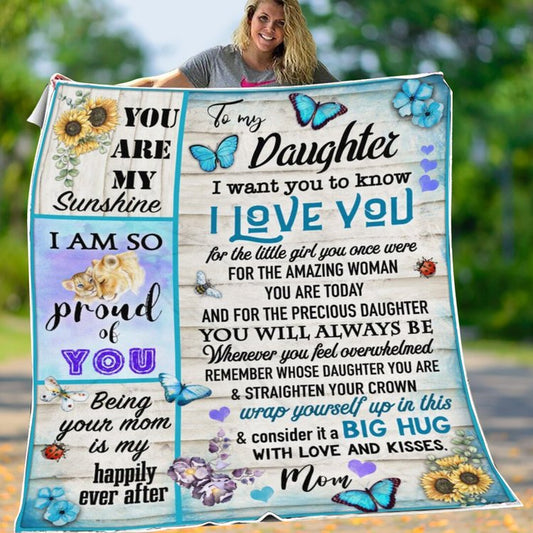 50% OFF Best Gift 🎁Mom To Daughter, I Love You - Blanket