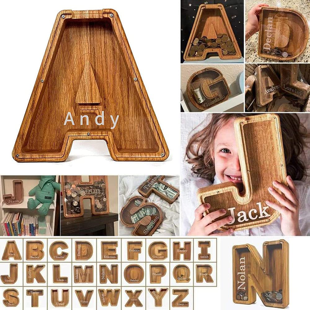 Personalized Wooden Piggy Bank