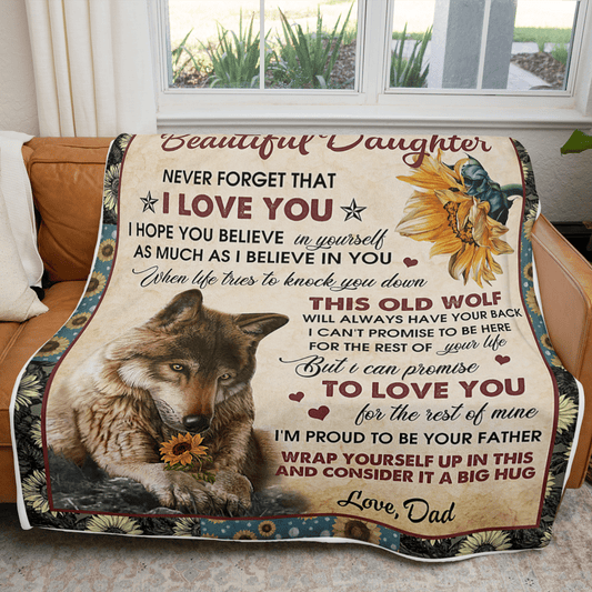 50% OFF Best Gift - Dad To Daughter-I LOVE YOU - Blanket