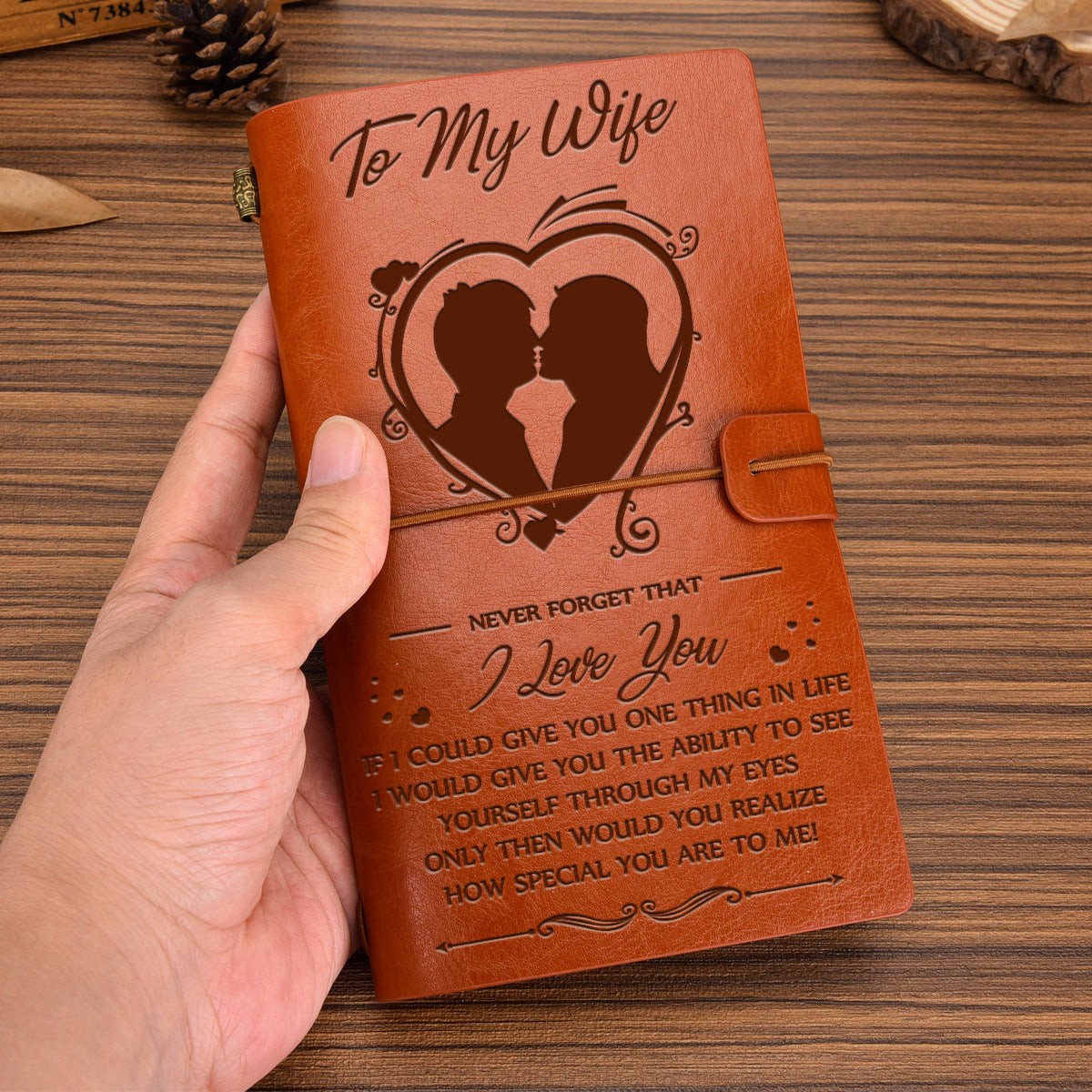 To My Wife - I LOVE YOU  - Vintage Journal