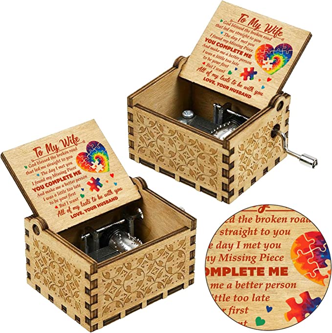HUSBAND TO WIFE🎁 - YOU COMPLETE ME - Colorful Music Box