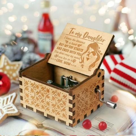 Mom To Daughter ( My Day Starts And Ends With You ) Engraved Music Box