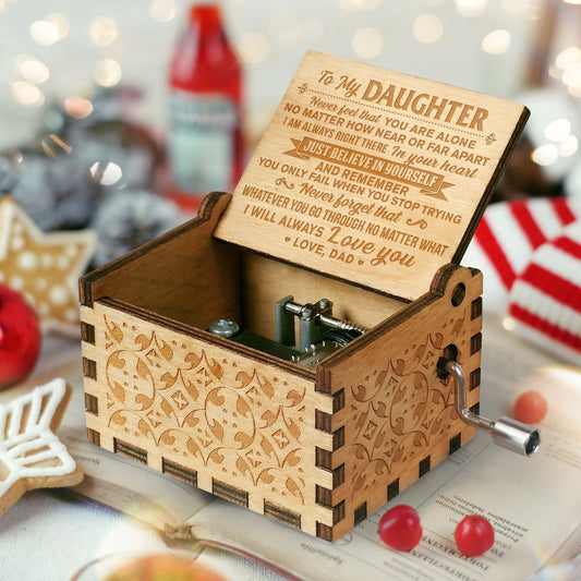 Dad To Daughter - Believe In Yourself - Engraved Music Box
