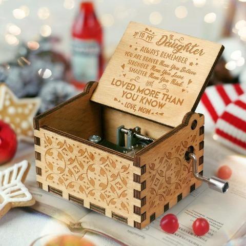 Mom To Daughter ( You Are Loved More Than You Know ) Engraved Music Box