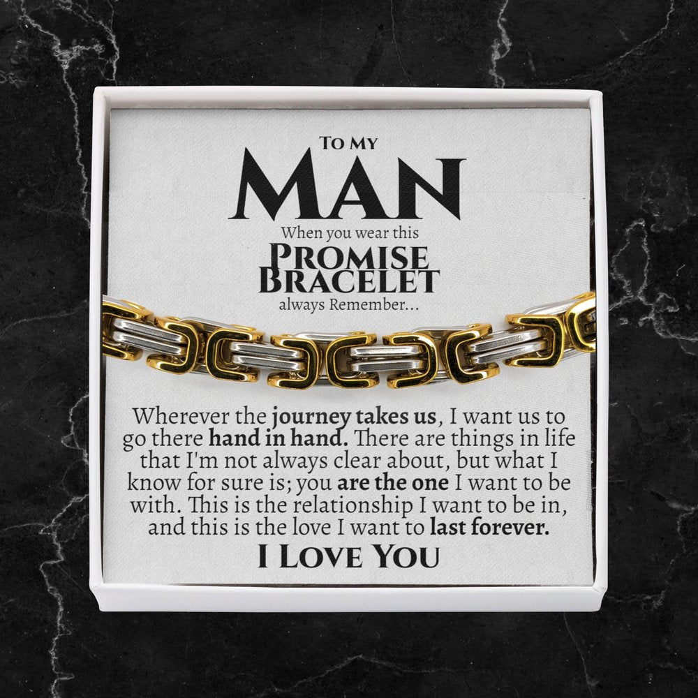 To My Man - I LOVE YOU - Stainless Steel Bracelet