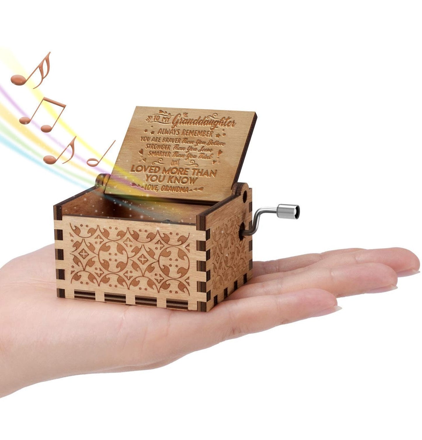 Grandma To Granddaughter - You Are Loved More Than You Know - Engraved Music Box