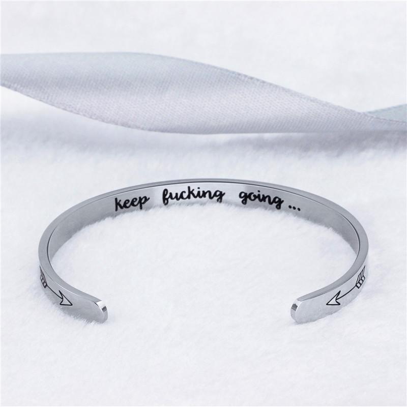 Inspirational Keep Fucking Going Bracelet