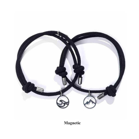 Magnetic Couple Bracelets - Mountains and Oceans
