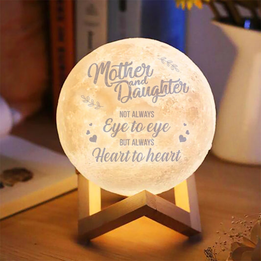 Mother And Daughter - Always Heart To Heart Moon Lamp