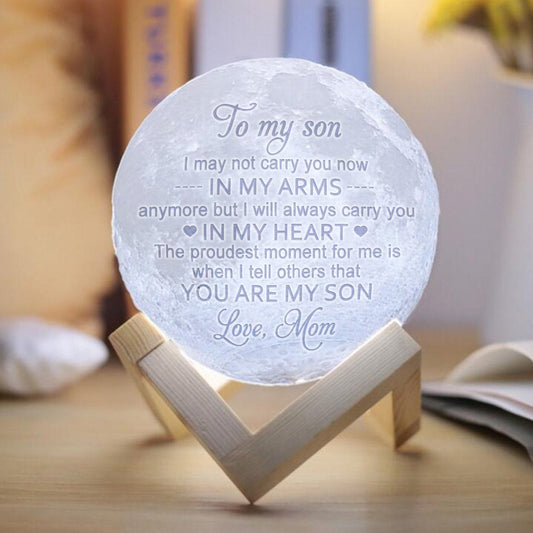 Mom To Son - Always Carry You In My Heart Moon Lamp