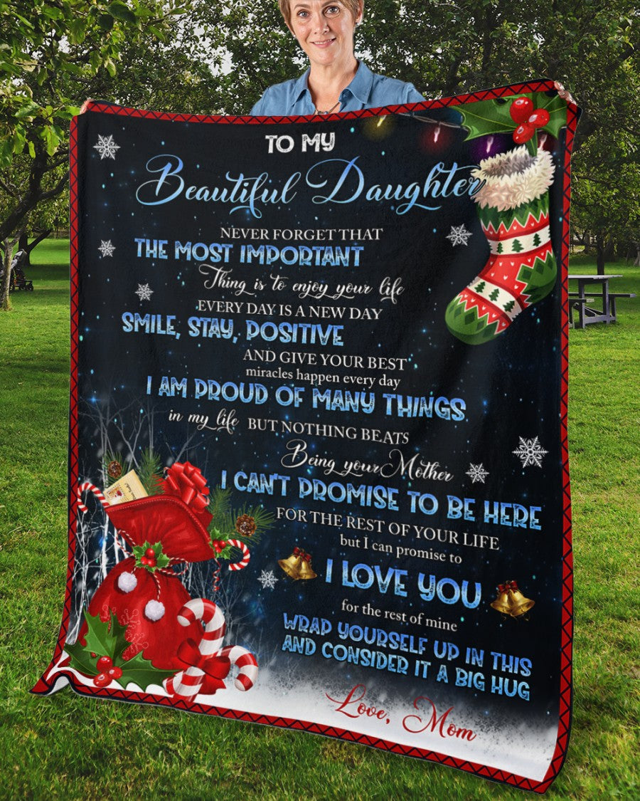 50% OFF Merry Christmas Best Gift🎁-To My Daughter/Son From Mom - Blanket