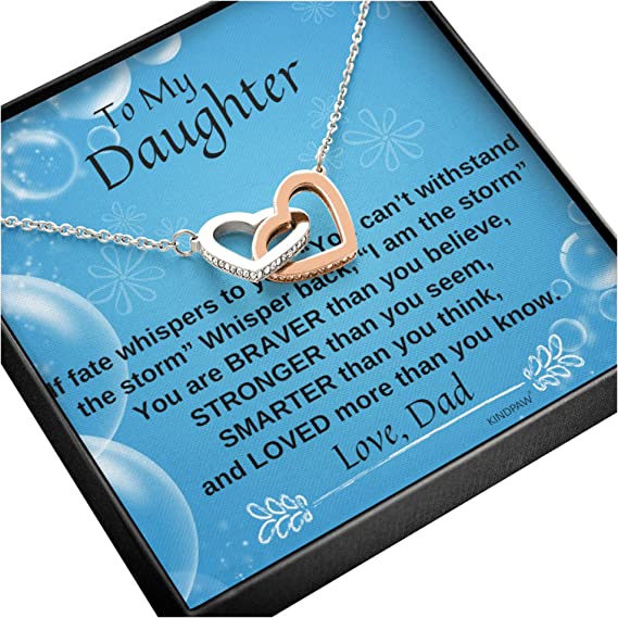 Dad To Daughter🎁 - Interlocking Heart Necklace