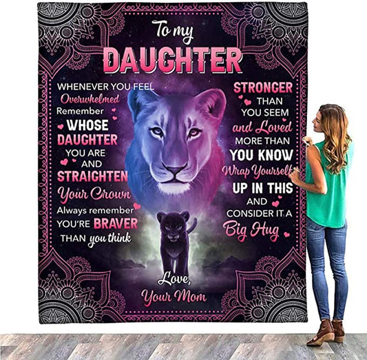 50% OFF Best Gift 🎁Mom To Daughter, Straighten Your Crown - Blanket